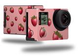 Strawberries on Pink - Decal Style Skin fits GoPro Hero 4 Black Camera (GOPRO SOLD SEPARATELY)