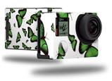 Butterflies Green - Decal Style Skin fits GoPro Hero 4 Black Camera (GOPRO SOLD SEPARATELY)