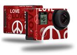 Love and Peace Red - Decal Style Skin fits GoPro Hero 4 Black Camera (GOPRO SOLD SEPARATELY)