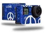 Love and Peace Blue - Decal Style Skin fits GoPro Hero 4 Black Camera (GOPRO SOLD SEPARATELY)