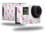 Flamingos on White - Decal Style Skin fits GoPro Hero 4 Black Camera (GOPRO SOLD SEPARATELY)