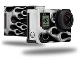 Metal Flames Chrome - Decal Style Skin fits GoPro Hero 4 Black Camera (GOPRO SOLD SEPARATELY)