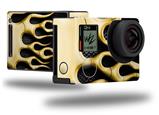 Metal Flames Yellow - Decal Style Skin fits GoPro Hero 4 Black Camera (GOPRO SOLD SEPARATELY)