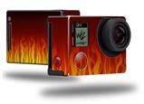 Fire on Black - Decal Style Skin fits GoPro Hero 4 Black Camera (GOPRO SOLD SEPARATELY)