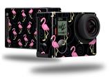 Flamingos on Black - Decal Style Skin fits GoPro Hero 4 Black Camera (GOPRO SOLD SEPARATELY)