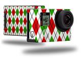 Argyle Red and Green - Decal Style Skin fits GoPro Hero 4 Black Camera (GOPRO SOLD SEPARATELY)