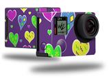 Crazy Hearts - Decal Style Skin fits GoPro Hero 4 Black Camera (GOPRO SOLD SEPARATELY)