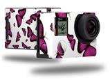 Butterflies Purple - Decal Style Skin fits GoPro Hero 4 Black Camera (GOPRO SOLD SEPARATELY)