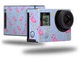 Flamingos on Blue - Decal Style Skin fits GoPro Hero 4 Black Camera (GOPRO SOLD SEPARATELY)