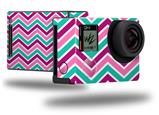 Zig Zag Teal Pink Purple - Decal Style Skin fits GoPro Hero 4 Black Camera (GOPRO SOLD SEPARATELY)