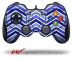 Zig Zag Blues - Decal Style Skin fits Logitech F310 Gamepad Controller (CONTROLLER NOT INCLUDED)