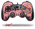 Big Kiss Lips Black on Pink - Decal Style Skin fits Logitech F310 Gamepad Controller (CONTROLLER NOT INCLUDED)