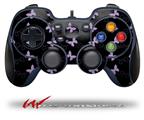 Pastel Butterflies Purple on Black - Decal Style Skin fits Logitech F310 Gamepad Controller (CONTROLLER NOT INCLUDED)