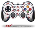 Pastel Butterflies Red on White - Decal Style Skin fits Logitech F310 Gamepad Controller (CONTROLLER NOT INCLUDED)