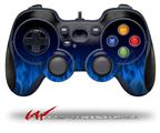 Fire Blue - Decal Style Skin fits Logitech F310 Gamepad Controller (CONTROLLER NOT INCLUDED)