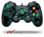 Skulls Confetti Seafoam Green - Decal Style Skin fits Logitech F310 Gamepad Controller (CONTROLLER NOT INCLUDED)