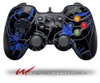 Twisted Garden Gray and Blue - Decal Style Skin fits Logitech F310 Gamepad Controller (CONTROLLER NOT INCLUDED)