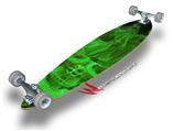 Flaming Fire Skull Green - Decal Style Vinyl Wrap Skin fits Longboard Skateboards up to 10"x42" (LONGBOARD NOT INCLUDED)