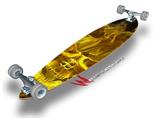 Flaming Fire Skull Yellow - Decal Style Vinyl Wrap Skin fits Longboard Skateboards up to 10"x42" (LONGBOARD NOT INCLUDED)