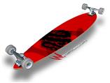 Oriental Dragon Black on Red - Decal Style Vinyl Wrap Skin fits Longboard Skateboards up to 10"x42" (LONGBOARD NOT INCLUDED)