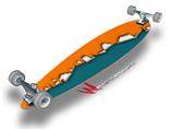 Ripped Colors Orange Seafoam Green - Decal Style Vinyl Wrap Skin fits Longboard Skateboards up to 10"x42" (LONGBOARD NOT INCLUDED)