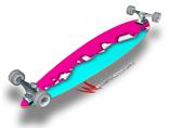 Ripped Colors Hot Pink Neon Teal - Decal Style Vinyl Wrap Skin fits Longboard Skateboards up to 10"x42" (LONGBOARD NOT INCLUDED)