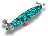 Scattered Skulls Neon Teal - Decal Style Vinyl Wrap Skin fits Longboard Skateboards up to 10"x42" (LONGBOARD NOT INCLUDED)