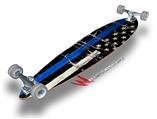 Painted Faded Cracked Blue Line Stripe USA American Flag - Decal Style Vinyl Wrap Skin fits Longboard Skateboards up to 10"x42" (LONGBOARD NOT INCLUDED)