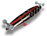 Painted Faded and Cracked Red Line USA American Flag - Decal Style Vinyl Wrap Skin fits Longboard Skateboards up to 10"x42" (LONGBOARD NOT INCLUDED)