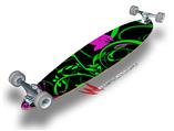 Twisted Garden Green and Hot Pink - Decal Style Vinyl Wrap Skin fits Longboard Skateboards up to 10"x42" (LONGBOARD NOT INCLUDED)