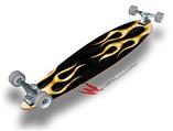 Metal Flames Yellow - Decal Style Vinyl Wrap Skin fits Longboard Skateboards up to 10"x42" (LONGBOARD NOT INCLUDED)