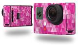 Triangle Mosaic Fuchsia - Decal Style Skin fits GoPro Hero 3+ Camera (GOPRO NOT INCLUDED)