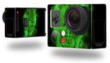 Flaming Fire Skull Green - Decal Style Skin fits GoPro Hero 3+ Camera (GOPRO NOT INCLUDED)