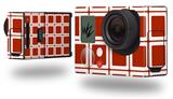 Squared Red Dark - Decal Style Skin fits GoPro Hero 3+ Camera (GOPRO NOT INCLUDED)