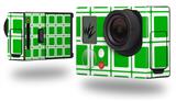 Squared Green - Decal Style Skin fits GoPro Hero 3+ Camera (GOPRO NOT INCLUDED)