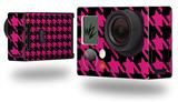 Houndstooth Hot Pink on Black - Decal Style Skin fits GoPro Hero 3+ Camera (GOPRO NOT INCLUDED)