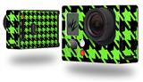 Houndstooth Neon Lime Green on Black - Decal Style Skin fits GoPro Hero 3+ Camera (GOPRO NOT INCLUDED)