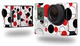 Lots of Dots Red on White - Decal Style Skin fits GoPro Hero 3+ Camera (GOPRO NOT INCLUDED)