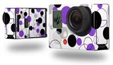 Lots of Dots Purple on White - Decal Style Skin fits GoPro Hero 3+ Camera (GOPRO NOT INCLUDED)