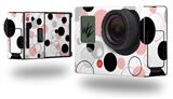 Lots of Dots Pink on White - Decal Style Skin fits GoPro Hero 3+ Camera (GOPRO NOT INCLUDED)
