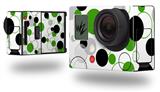 Lots of Dots Green on White - Decal Style Skin fits GoPro Hero 3+ Camera (GOPRO NOT INCLUDED)