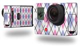 Argyle Pink and Blue - Decal Style Skin fits GoPro Hero 3+ Camera (GOPRO NOT INCLUDED)