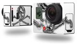 Chrome Skull on White - Decal Style Skin fits GoPro Hero 3+ Camera (GOPRO NOT INCLUDED)