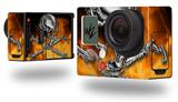 Chrome Skull on Fire - Decal Style Skin fits GoPro Hero 3+ Camera (GOPRO NOT INCLUDED)