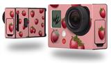 Strawberries on Pink - Decal Style Skin fits GoPro Hero 3+ Camera (GOPRO NOT INCLUDED)