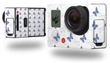 Pastel Butterflies Blue on White - Decal Style Skin fits GoPro Hero 3+ Camera (GOPRO NOT INCLUDED)