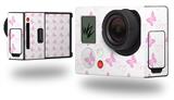 Pastel Butterflies Pink on White - Decal Style Skin fits GoPro Hero 3+ Camera (GOPRO NOT INCLUDED)