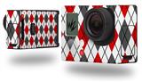 Argyle Red and Gray - Decal Style Skin fits GoPro Hero 3+ Camera (GOPRO NOT INCLUDED)