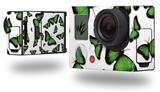Butterflies Green - Decal Style Skin fits GoPro Hero 3+ Camera (GOPRO NOT INCLUDED)