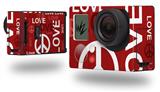 Love and Peace Red - Decal Style Skin fits GoPro Hero 3+ Camera (GOPRO NOT INCLUDED)